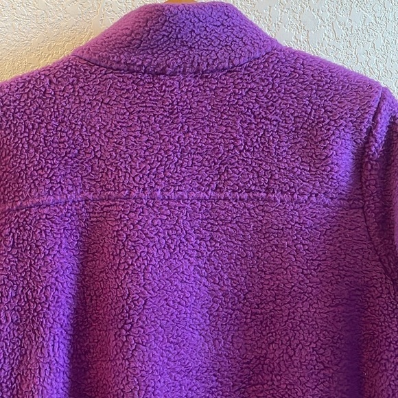 Talbots Purple Sherpa Jacket Size XL - Picture 4 of 6